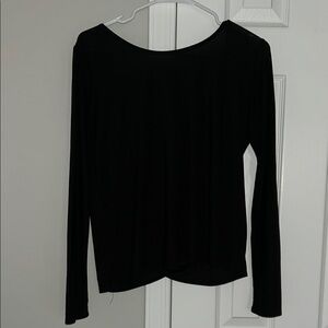 Low Back Black Women's Top